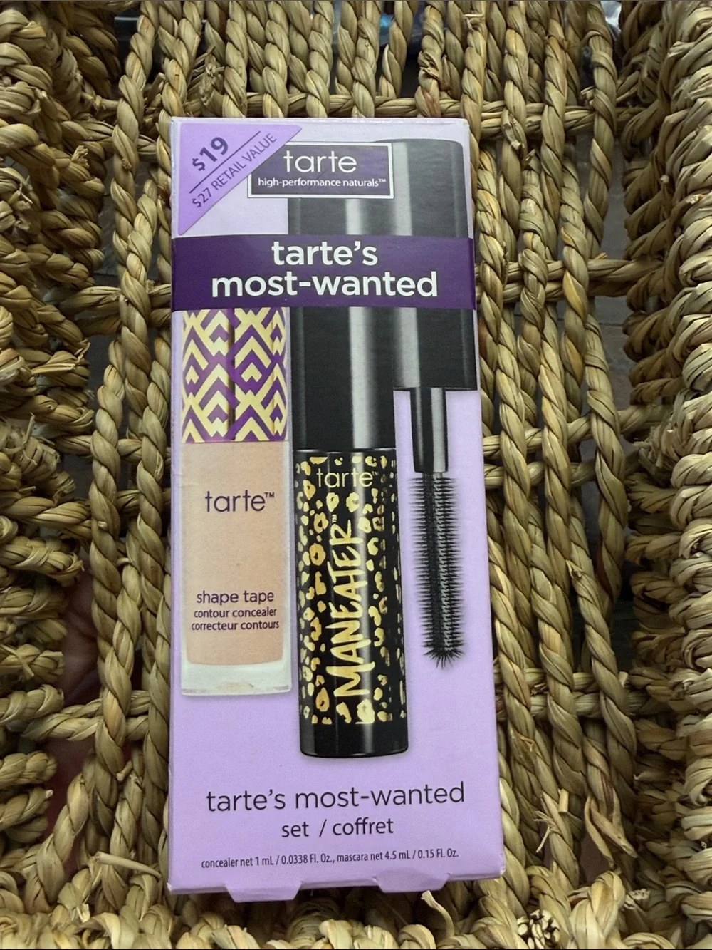 Tarte Most-Wanted Shape Tape Concealer 16N Fair-Light Neutral + Maneater Mascara